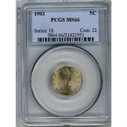 1903 Liberty Head Five Cent PCGS MS66