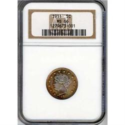 1911 5C NICKELS NGC MS66