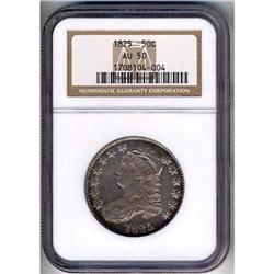 1825 Capped Bust Half Dollar NGC AU50 