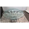 Image 2 : Lalique France 'Cactus' Crystal Table (one leaf has slight chip, chipped piece included)
