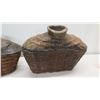 Image 8 : Qty 2 Decorative Vessels w/ Woven Base 18" x 19"