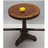 Image 2 : Vintage Wooden Round Side Table w/ Tripod Pedestal Base 20" Dia x 29"H