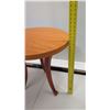 Image 8 : Wooden Round Side Table w/ 3 Curved Legs 23" Dia x 23" H