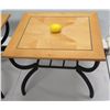 Image 2 : Qty 2 Wood Top Coffee Tables w/ Black Metal Base 27" x 23.5" x 21"H