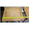 Image 8 : Qty 2 Wood Top Coffee Tables w/ Black Metal Base 27" x 23.5" x 21"H