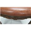 Image 8 : Queen Anne Style Upholstered Carved Wood Armchair 25" x 20" x 43"H