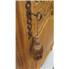 Image 8 : Carved Wooded Armoire Cabinet w/ Adjustable Shelves & Key 34" x 79"H