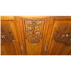 Image 8 : Vintage Carved 2-Door Wooden Cabinet w/ Stone Top & Metal Key 60"L x 21"D x 41.5"H