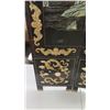 Image 8 : 8-Panel Carved, Painted Black Lacquer Wall Divider (1 Disconnected) Reversible (each panel 16"W x 84
