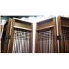 Image 8 : Qty 2 Tall Wooden Carved Certified Antique 3-Panel Dividers 108"L x 106"H Each