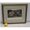 Image 2 : Samson & Delila' Print of Sketch w/ Gilt Frame 26" x 22"