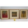 Image 2 : Trio of Original Palm Tree Paintings, Signed by Artist, Wood-Framed 18" x 23"