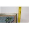 Image 8 : Framed Vintage Embroidery Art: Seascape w/ Shed & Seagulls 28" x 24"