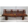 Image 2 : Long Vintage Carved Wooden Bench 91" x 34"H