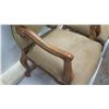 Image 8 : Qty 2 Kreiss Collection Upholstered Queen Anne Style Chairs w/ Curved Legs 23" x 44"