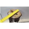 Image 8 : Round Wooden Carved Stand 11" Dia x 41" H (damaged - detached piece included)