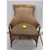 Image 2 : Kreiss Collection Wooden Chair Woven Backrest & Cushioned Seat 28" x 20" x 38"H