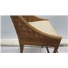 Image 8 : Contemporary McGuire Woven Chair w/ Cushioned Seat 22" x 18" x 45"H
