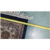Image 8 : Large Area Rug w/ Medallion Pattern & Fringe, Black Border 152" x 108"