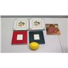 Image 2 : Qty 5 Painted Trivets - 2 Pear Design, Yvonne Cheng Hawaiian Woman & 2 Holiday Tiles