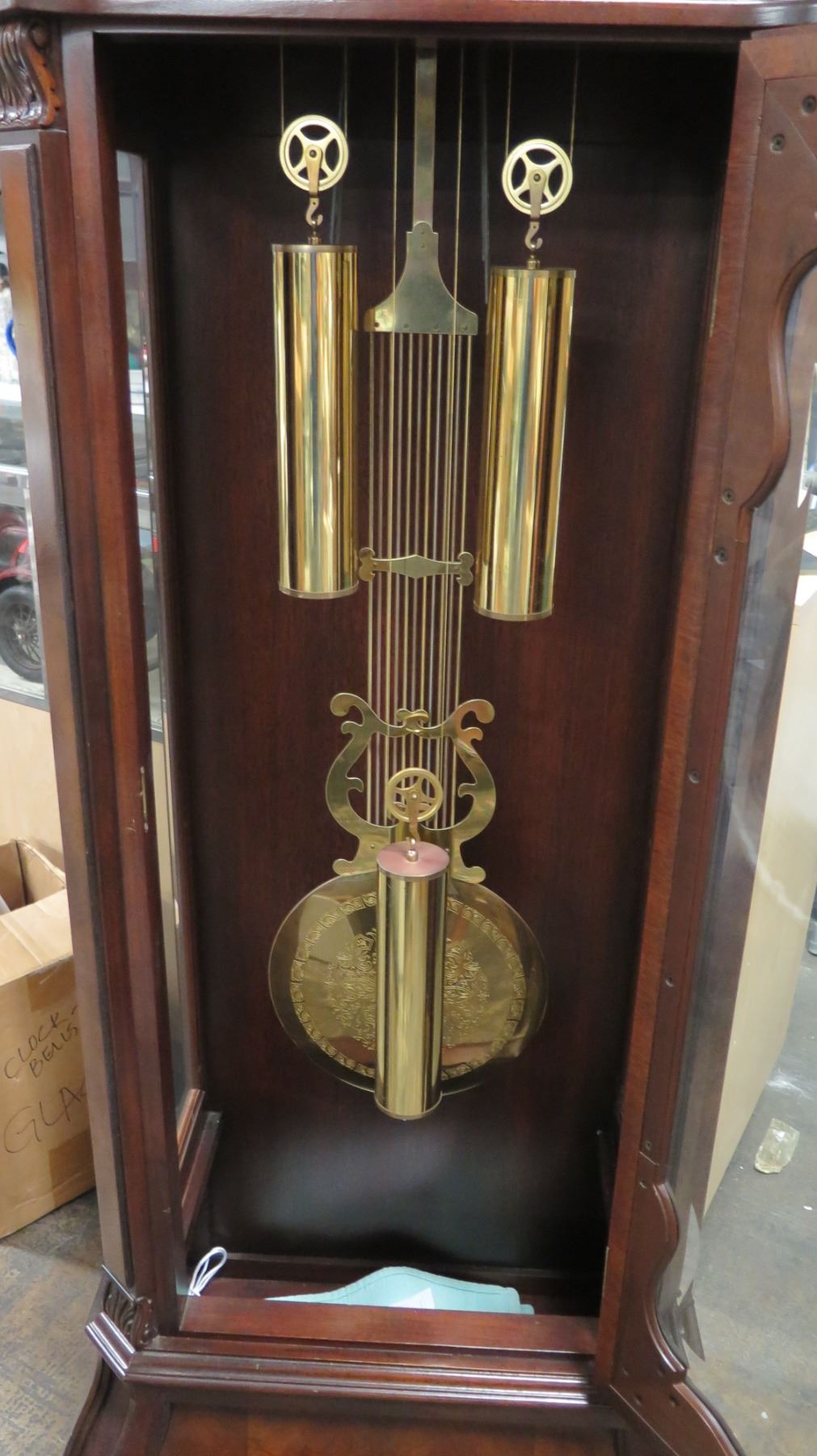 Charles R. Sligh Charles R. Sligh Wooden Grandfather Pendulum Clock 8212106A14485 (21.5 ...
