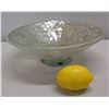Image 2 : Round Footed Mossaic Glass Bowl by Erin Blakeley 2002 (glued onto round trivet) 13" Dia x 4"H