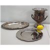 Image 2 : Ralph Lauren MCMLXVII Platter, Leonard Silverplate Ice Bucket & Sheffield Tray