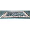 Image 1 : Blue & Beige Area Rug w/ Fringe 117" x 72"