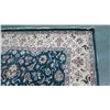 Image 2 : Blue & Beige Area Rug w/ Fringe 117" x 72"