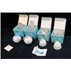 Image 1 : Qty 4 Lladro Christmas Ornaments in Original Box: 2 Round w/ Lid & Ribbon, 2 Bells