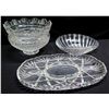Image 8 : Qty 3 Cut Glass Pieces - Platter, Scalloped Edge Bowl & Shell Dish