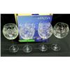 Image 1 : Qty 4 Mikasa Wine Glasses, Etched Designs, Original Box