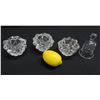 Image 2 : Qty 3 Glass Candle Holders & Glass Bell