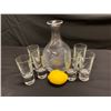 Image 2 : William Yeoward Etched Glass Carafe with 6 Beverage Glasses (Made in Italy)