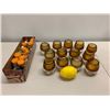 Image 2 : Qty 13 Colored Glass Votive Candleholders & Misc. Votive Candles