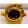 Image 8 : Yellow Glazed Teapot, Sugar Bowl & 2 Handwoven Claret Trays