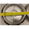 Image 8 : Qty 2 Stainless Steel Hors D'oeuvres Trays w/2 Removable Plastic Inserts