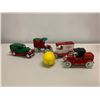 Image 2 : Qty 4 Seasonal Miniature Piggy Bank Cars from Sachs Finley 1991,1992, 1993