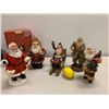 Image 2 : Qty 5 Santa Claus Christmas Holiday Figurines