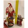 Image 8 : Qty 3 Santa Claus Christmas Holiday Figurines