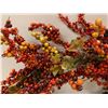 Image 3 : Gold, Orange, and Red Holiday Wreath w/ Berries & Pine Cones