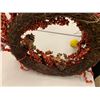 Image 8 : Gold, Orange, and Red Holiday Wreath w/ Berries & Pine Cones