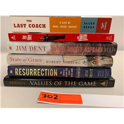 6 Books: The Winner Within, The Last Coach, Twelve Mighty Orphans, Ressurection, Values of the Game,