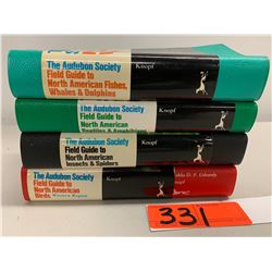 4 Books: The Audubon Society, Field Guide to North American Fishes, Birds, Insects, Reptiles, etc.
