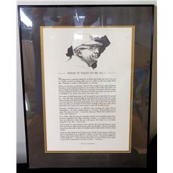 Framed Vince Lombardi Green Bay Packers Inspirational Art 18" x 24"