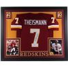 Image 1 : Joe Theismann Signed Washington Redskins 35x43 Custom Framed Jersey Inscribed "83 MVP" (BECKETT COA)