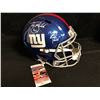 Image 1 : Tiki Barber Signed New York Giants Full-Size Speed Helmet Inscribed "10,449 Rush Yards" (JSA COA)