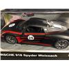 Image 2 : Radio Remote Control Car 1/14 Scale Porsche 918 Spyder Weissach (Black) by RASTAR