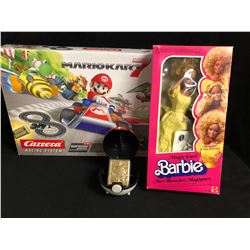 MARIO KART 7 CARRERA RACING SYSTEM 1:43 SLOT RACING SYSTEM W/ MAGIC CURL BARBIE