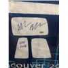Image 2 : ALEX BILODEAU SIGNED 2010 VANCOUVER OLYMPICS FRAMED FLAG (36X60)